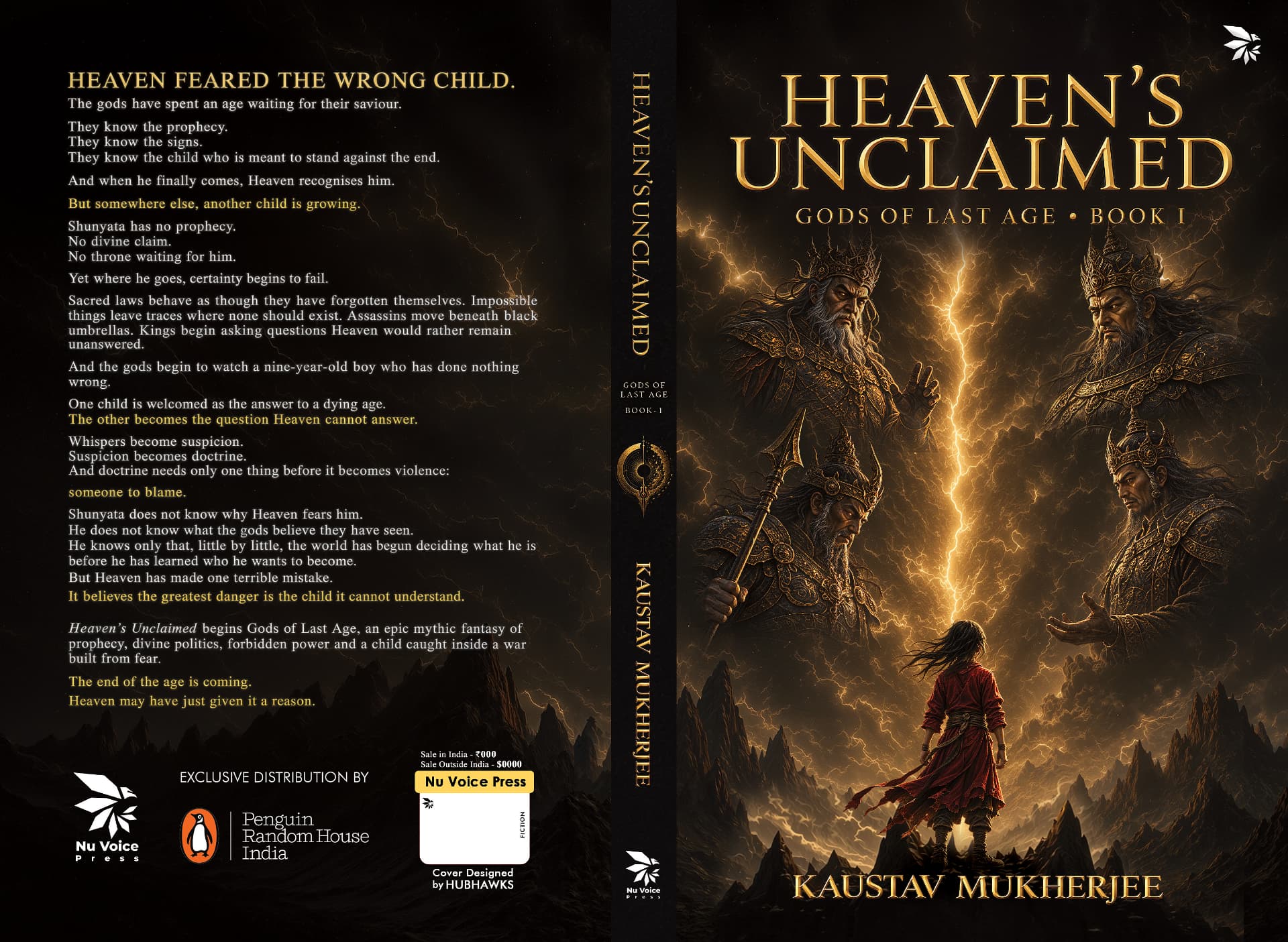 Official full cover for Heaven's Unclaimed, Gods of Last Age Book I